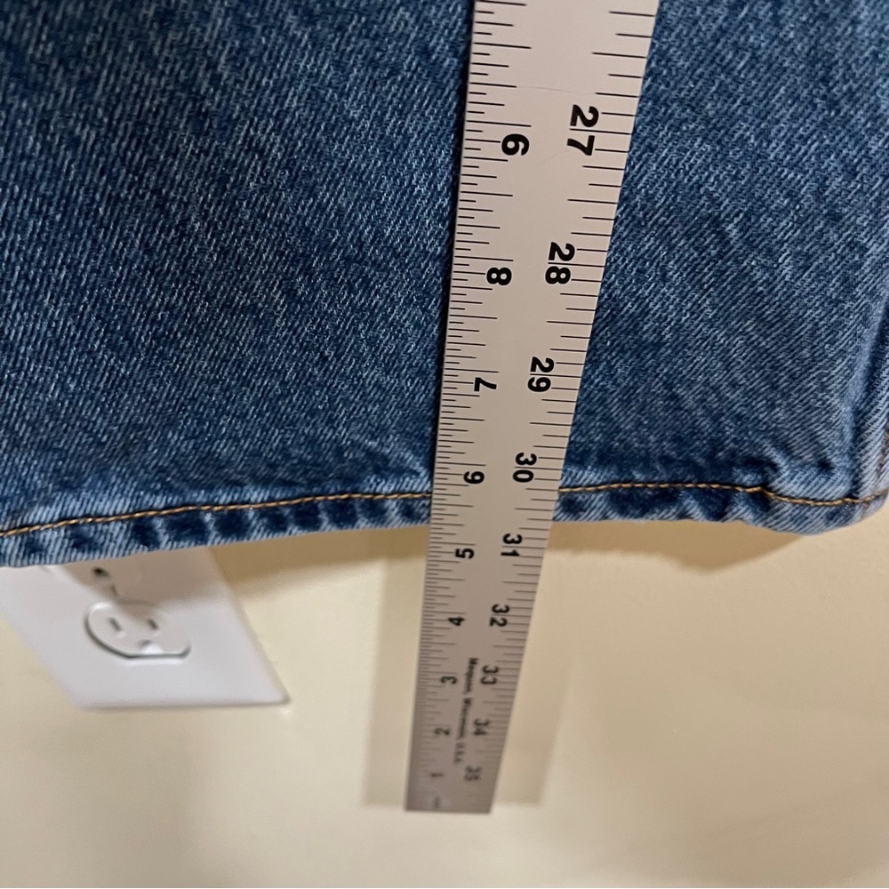 NWT Levi's Ribcage straight jeans in a blue wash low loose low rise size 25X32 - Picture 3 of 8